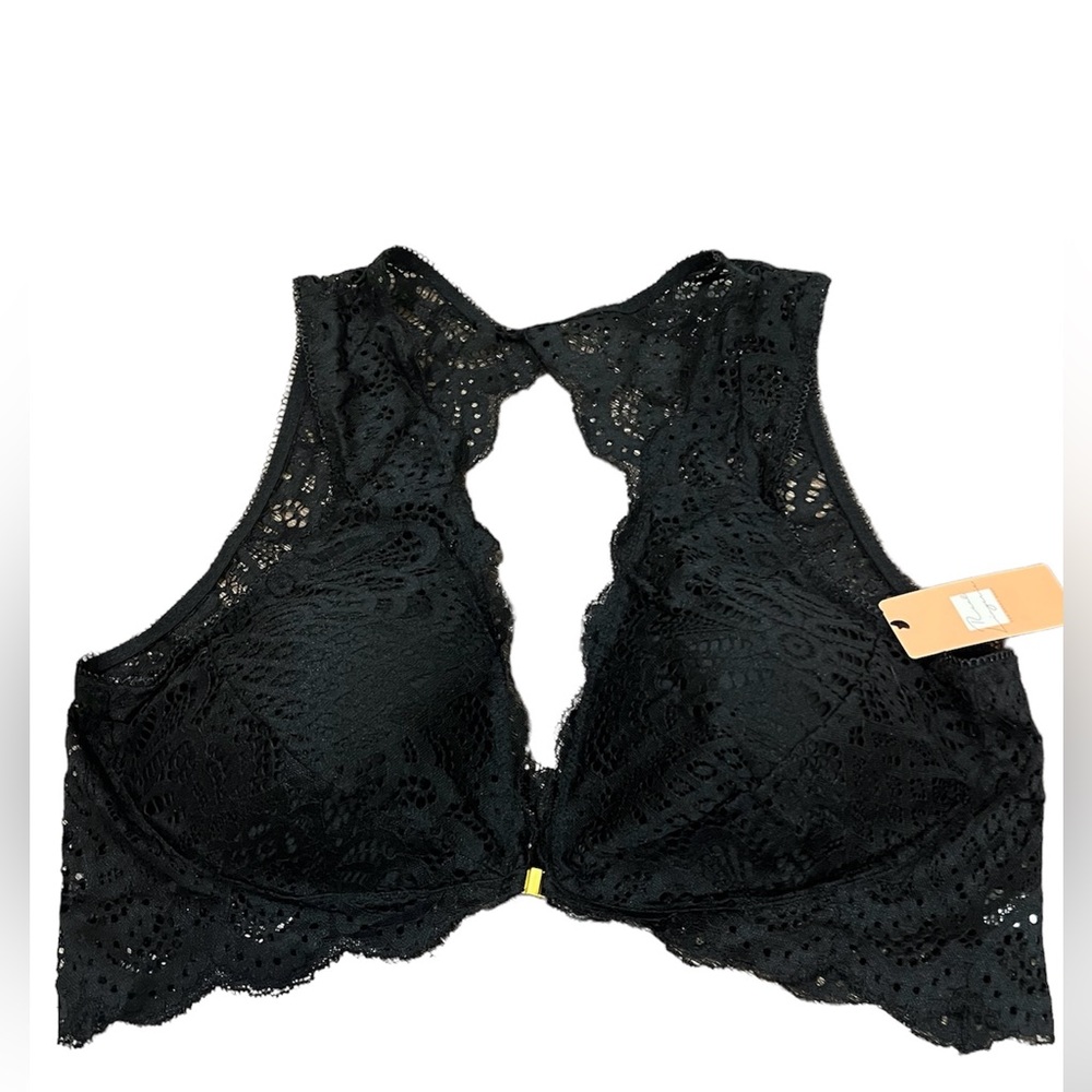 Real lingerie bralette black size 4X NWT